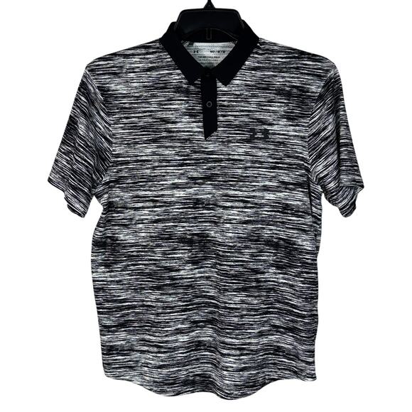 Under Armour Medium Mens ISO-Chill Polo Shirt Loose Fit UPF 50+ Wicking Stretch - Picture 1 of 6